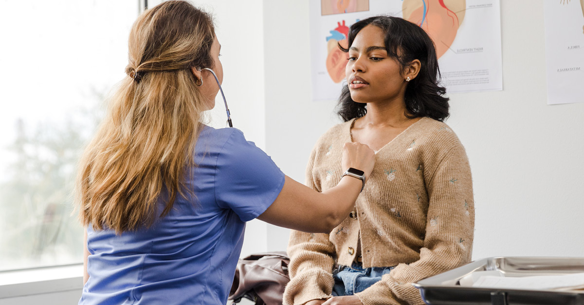 woman at doctors appointment