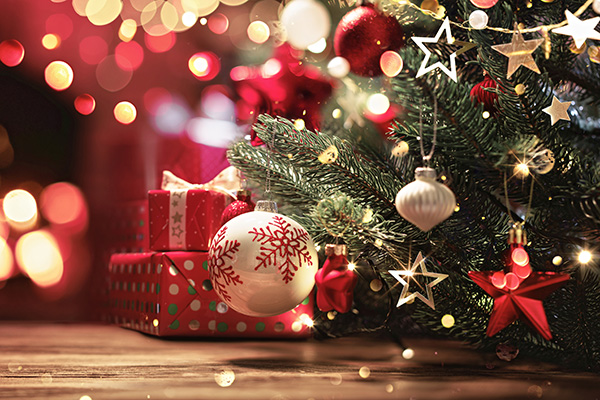 Christmas tree with lights