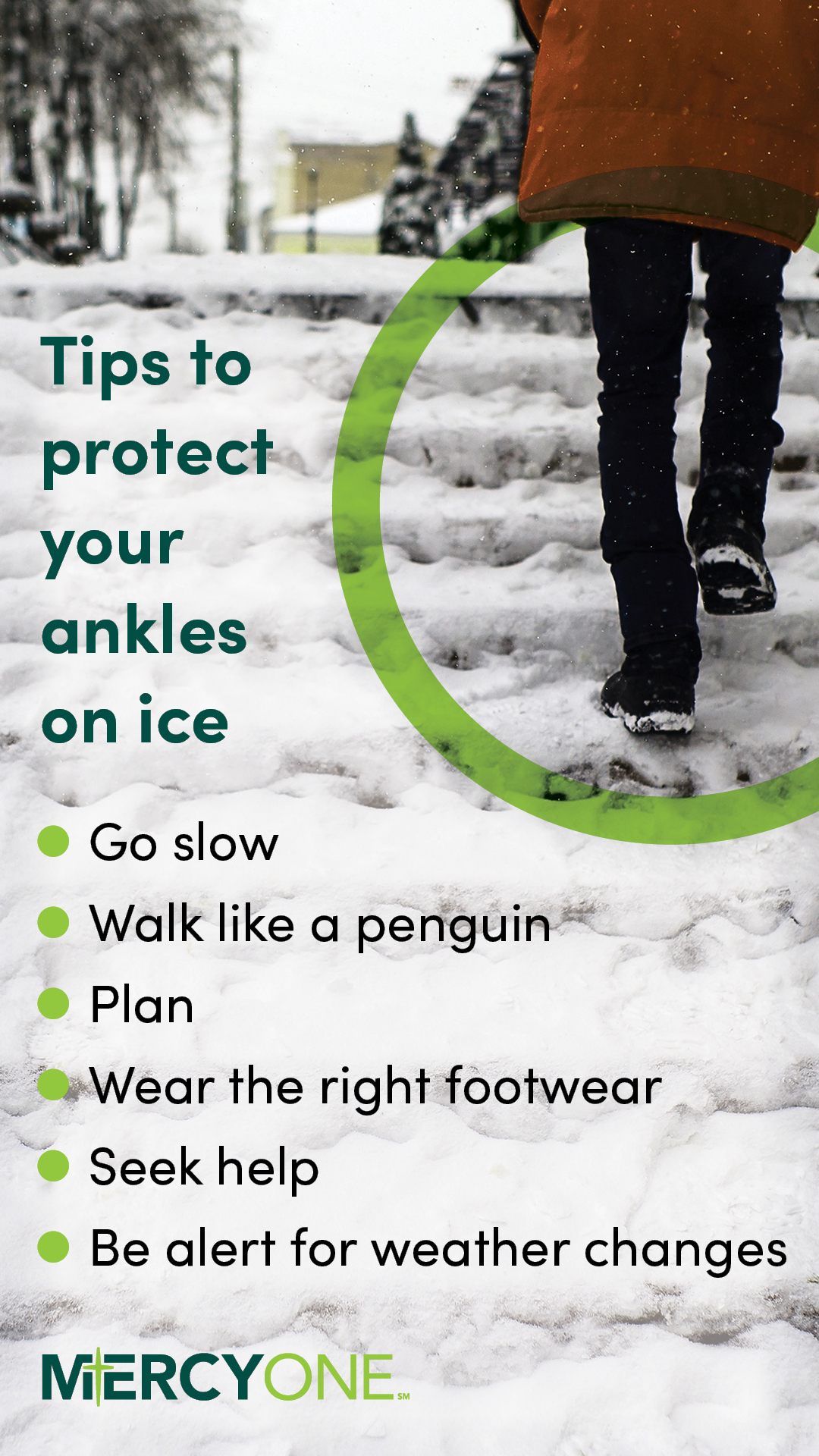 Tips to prevent your ankles on ice
